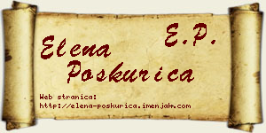 Elena Poskurica vizit kartica